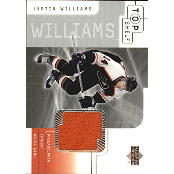 2001-02 UD Top Shelf Jerseys #TJJW Justin Williams Upd Jersey NHL Hockey Trading Card