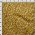 thumbnail image 3 of oneOone Cotton Poplin Dark Mustard Fabric Mandala & Triangle Geometric Quilting Supplies Print Sewing Fabric By The Yard 56 Inch Wide, 3 of 4