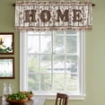 thumbnail image 3 of 2 Pack Valances for Window, Retro Farmhouse Short Curtains for Kitchen Bedroom Living Room, Country Star Berries Text Wooden Grain Rod Pocket Small Window Treatment Valance Drapes 42 x 18 Inch, 3 of 8