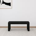 thumbnail image 2 of Plank+Beam Modern Dining Bench, Solid Wood Bench for Dining Table, 49", Black Wirebrush, 2 of 8