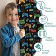 thumbnail image 3 of Blackout Kids Curtains,Colorful Controllers Games Words Black Pattern Childrens Insulated Curtains Set Of 2,Bedroom Essentials,Toddler Room Decor 42"x84", 3 of 5