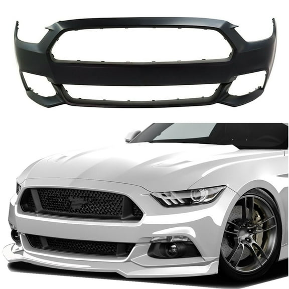 SEBLAFF NEW Front Bumper Cover Primed For 2015-2017 Ford Mustang Except Shelby Model