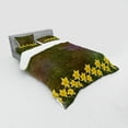 thumbnail image 3 of Ambesonne Vintage Bedding Set 3 Pcs, Bridal Spring Flowers, Twin XL, Brown Yellow, 3 of 3