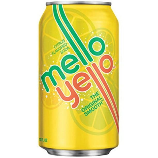 Mello Yello Soda Citrus Flavored Soda, 12 oz Cans (Pack of 24