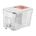 thumbnail image 2 of Cold Kettle with Faucet 6 Liters Fridge Beverage Dispenser for Fruit Water, Iced White, 2 of 9