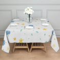 thumbnail image 2 of Floral Square Tablecloth 52x52in(132x132cm) – Waterproof Polyester Printed Table Cover, Wrinkle Resistant & Washable for Kitchen Dining Picnic Party Decor, Thanksgiving,Christmas, Spring,Flower, 2 of 6