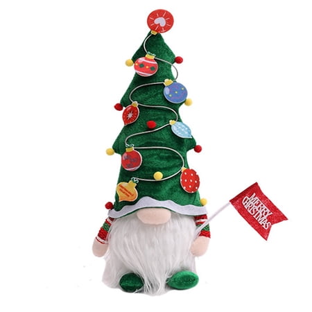 Spring Gnome Plush Christmas Decoration Tomte Gnome Ornament for Home Party Decoration Green
