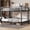 Black-Queen over Queen, variant on Queen over King Bunk Bed with High Guardrail & Under-Bed Storage, Heavy Duty Metal Bunk Beds Frame with 2 Side Ladders, Queen over King Bunk Bed for Adults, No Box Spring Needed