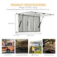 thumbnail image 2 of BeesClover Serving Window With 4 Horizontal Sliding Screen Windows & Awning Door & Drag Hook, Aluminum Alloy Concession Serving Window for Food Trucks Concession Trailers, 2 of 7