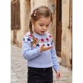 thumbnail image 6 of BemeyourBBs Toddler Baby Girl Boy Patriotic American Flag Sweater 4th of July Outfits Crewneck Long Sleeve Stars Pullover Warm Knit Sweaters Tops Spring Fall Winter Clothes, 6 of 9