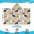 thumbnail image 2 of Cartoon Corgi and Coffee Hooded Bath Towel，60"x35" for Ages 3 To 12 Kids, Quick Dry Lightweight Soft Microfiber Hood Beach Towel Cover Up for Kids, 2 of 7
