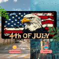 thumbnail image 5 of 1 Pcs License Plate Covers & Frames, 4th of July Eagle For Decorative Front, Waterproof For Decoration Aluminum License Plate Covers & Frames Cover For Men Women, 12" X 6", 5 of 7