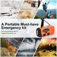 thumbnail image 3 of Destyer Hand Crank Radio Receiver USB Rechargeable Waterproof LED Flashlight Camping Hiking Backpacking Multifunctional Orange, 3 of 9