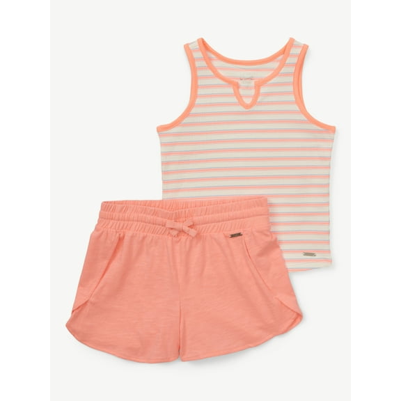 Justice Girls Striped Tee & Short Set, Sizes XS - XLP