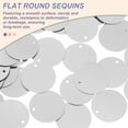 thumbnail image 3 of Uxcell 100 Pcs Flat Round Sequins 30mm/1.2 Inch Loose Paillettes Craft Sewing Sequins with Single Side Hole for DIY Embroidery Clothing Jewelry Making, Silver Tone, 3 of 6