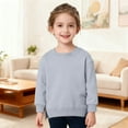 thumbnail image 2 of Toddler Sweatshirt Girls Long Sleeve Girls Grey Sweatshirt Oversized Crewneck Sweatshirts Warm Fall Winter Clothes Little Boy Clothes 2-3 years, 2 of 7