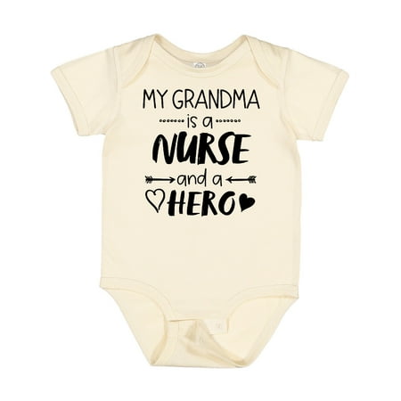 

Inktastic My Grandma is a Nurse and a Hero Gift Baby Boy or Baby Girl Bodysuit