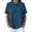 #165-Navy, variant on Craaazy Short Sleeve Sweatshirts for Women Solid Color Henley Neck Button Front Casual Loose Fashion Summer Tops for Daily Wear