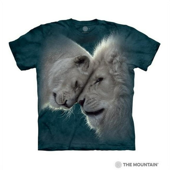 The Mountain 1059372 Green & White Lions Love Adult Classic Tee - Large