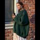 thumbnail image 4 of Sudadera de Mujer con Cuello Redondo de Gran Tamaño Y2K, Suéter de Moda de Otoño e Invierno, Jersey. Verde Oscuro L, 4 of 8