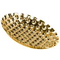 thumbnail image 1 of Collection Tendances Urbaines 35315 Grand Plateau Concave Rond en Céramique avec Design Perforé&44; Or, 1 of 1