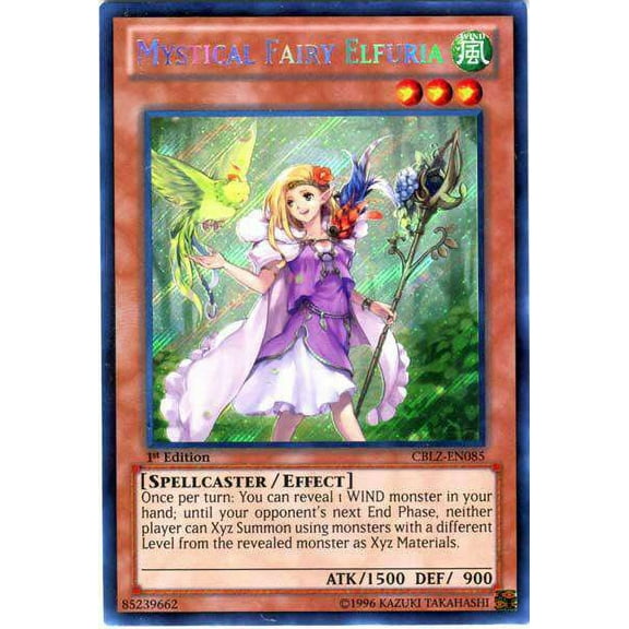 YuGiOh Cosmo Blazer Secret Rare Mystic Fairy Elfuria CBLZ-EN085