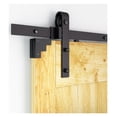 thumbnail image 2 of Barn Sliding Wood Door Hardware Set Steel Slide Rail Antique Track System Black Sliding Door Barn Track Hardware Rails Sliding ,Easy to Install, 2 of 6