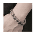 thumbnail image 3 of Pulsera Cadena Biker Moto Punk Acero Inoxidable Lab.g negro plata, 3 of 4