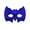 A002- Dark Blue, variant on Halloween Mask 7 Inch Scary Mask Masquerade Mask Half Face Mask Accessory for Halloween Party Green, 1 Pack