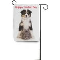 thumbnail image 6 of SKYSONIC Australian Shepherd Puupy Sitting with Rabbit Double-Sided Printed Garden House Sports Flag-12x18(in)-Polyester Decorative Flags for Courtyard Garden Flowerpot, 6 of 6