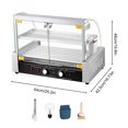 thumbnail image 2 of Hot Dog Roller Machine | 7 Rollers Sausage Grill Cooker | 17 Hot Dogs Capacity, 1200W Stainless Steel with Dual Temp Control, Non-Stick Warming Racks for Home Use, 2 of 8