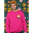 thumbnail image 2 of Cute Pocket Corgi Sweatshirt Men -Image by Shutterstock, Male 3X-Large, 2 of 4