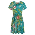 thumbnail image 4 of Morning Song - Turquoise Sundress Short Sleeve Dress Summer Women Clothes Dress for Women Dresses, 4 of 7
