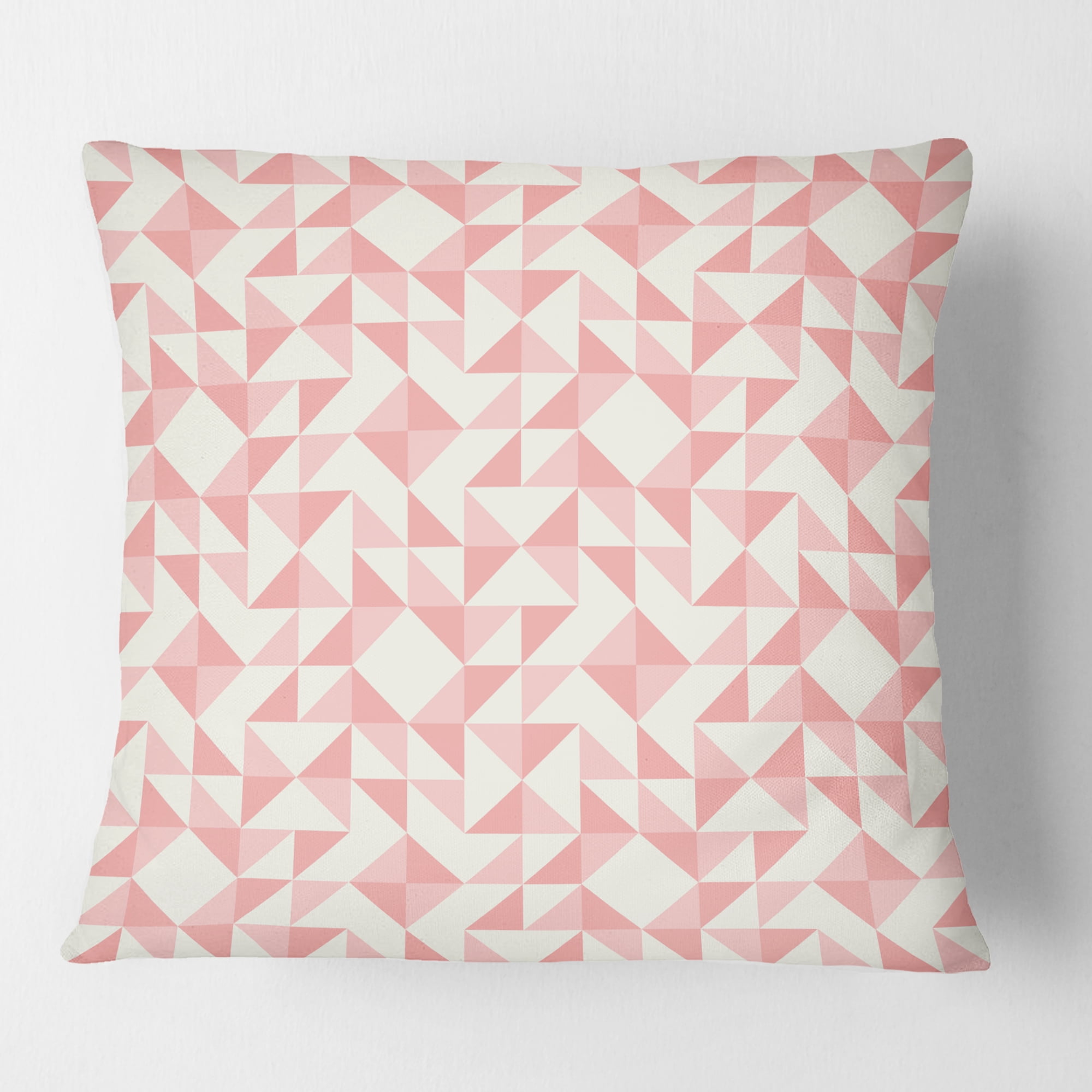 Designart Abstract geometric pattern, patchwork quilting' Mid-Century Modern Throw Pillow - 18x18