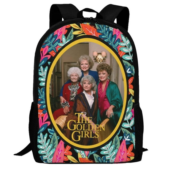 The Golden Backpack,3d Print Laptop Backpack Lightweight Casual Daypack Bookbag Multi-Function Travel Backpack 16.5 In