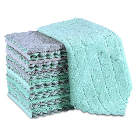 

30 Pack Kitchen Towels Dish Cloths Set 10x10Inch Reusable Dish Rags Microfiber Cleaning Cloth for Cleaning Dishes