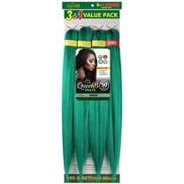 QueenB 4X Value Pack Pre-Stretched Braiding Hair 50” – Color #GREEN
