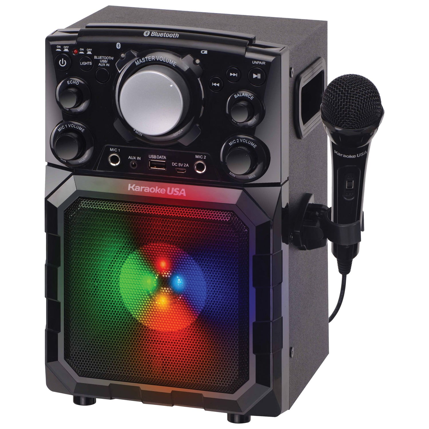 Karaoke USA GQ410 Portable MP3 Karaoke Player with Bluetooth and Rechargeable Battery