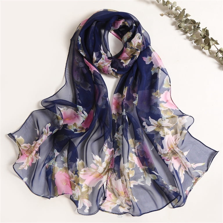 Fimkaul Womens Scarf For Lightweight Print Floral Pattern  display picture 3