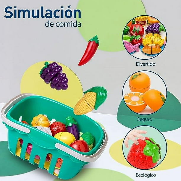 Set de Juguetes para Cortar Frutas y verduras Bluelander 30 piezas