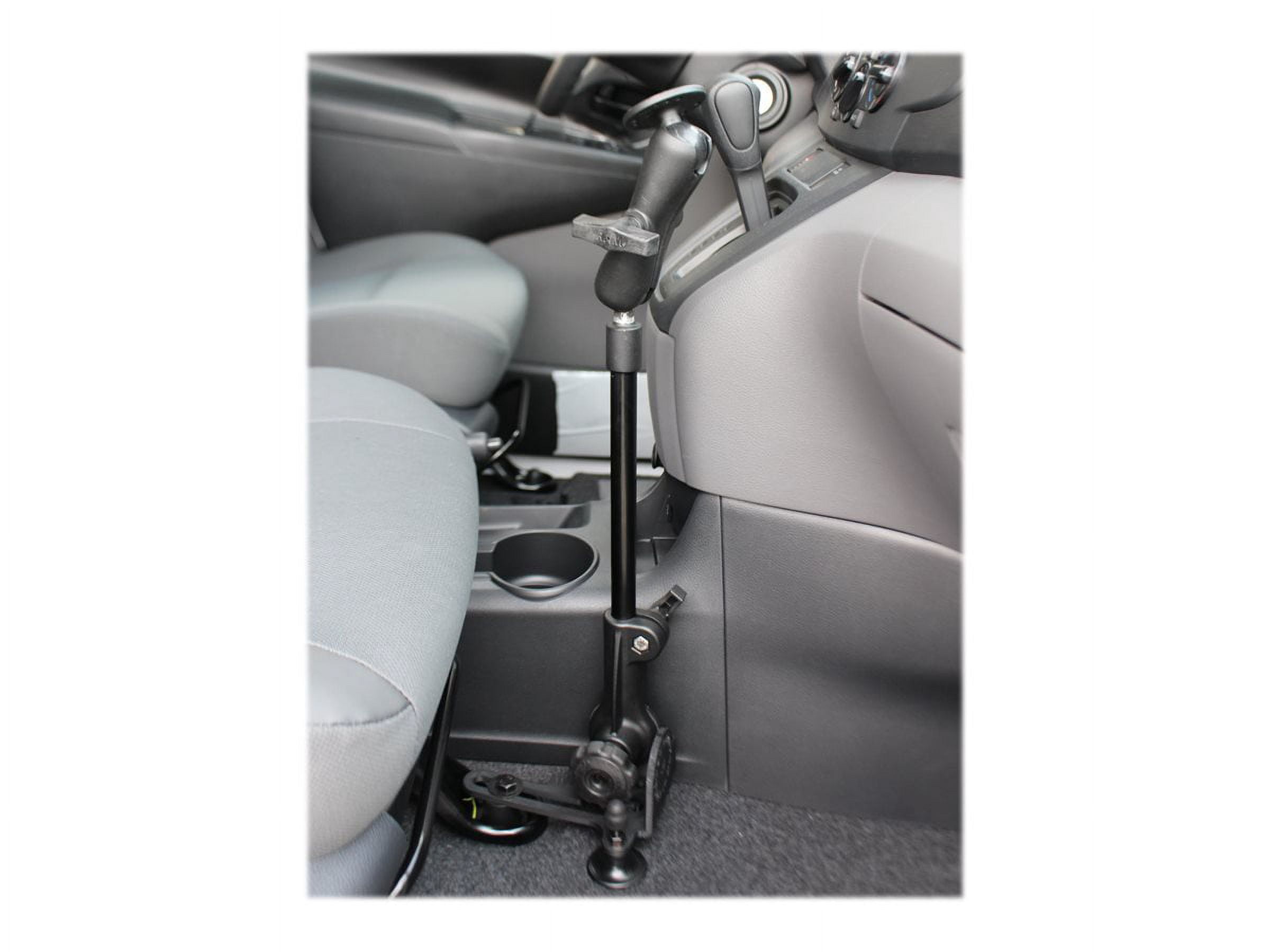 RAM-316-HD-18-202U_RAM Universal No-DrillÃâ? RAM POD HD Vehicle Mount with 18" LONG Length Pole, Double Socket Arm & 2.5" Round Base AMPs Hole Pattern