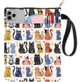 thumbnail image 1 of Funda protectora para libros de gatos, de tela lavable, con cremallera y bolsillo adicional., 1 of 9