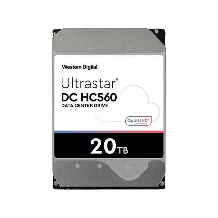 UPC: 0829686007727 | WD Ultrastar DC HC560 0F38755 20TB Hard Drive 512MB Cache 7200 RPM SATA 6.0Gb/s 512E SE NP3 3.5  Internal HDD (WUH722020ALE6L4)