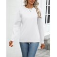 thumbnail image 5 of Zeagoo Womens Fall Sweaters Long Sleeve Tops Classic Crew Neck Pullover Sweaters Loose Dressy Blue Basic Tops, 5 of 6