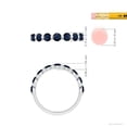 thumbnail image 4 of ANGARA Natural 1.26 Ct Floating Round Sapphire Semi Eternity Wedding Ring in 14K White Gold for Women (Size-3mm) | September Birthstone, Anniversary, Jewelry Gift for Women | Natural Sapphire Ring, 4 of 9