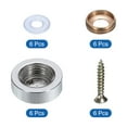 thumbnail image 3 of 6Pcs 16mm Mirror Screws Zinc Alloy Cap Decorative Cover Nails Solid Standoff Screws, 3 of 5
