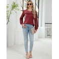 thumbnail image 6 of Zeagoo Womens Elegant Blouse Lace Long Sleeve Tops Dressy Cute Fall Tops Casual Work T-Shirts, 6 of 8