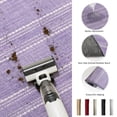 thumbnail image 6 of Lilac Purple Striped Washable Area Rugs 4'x6', Coastal Grandma Farmhouse Rustic Linen Texture Washable Throw Living Room Rug Non-Slip Sturdy Edge Binding Carpet for Indoor Entryway Bedside Kitchen, 6 of 9