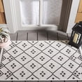 thumbnail image 2 of SAFAVIEH Courtyard Wasif Geometric Indoor/Outdoor Area Rug, Ivory/Black, 2'7" x 5', 2 of 10