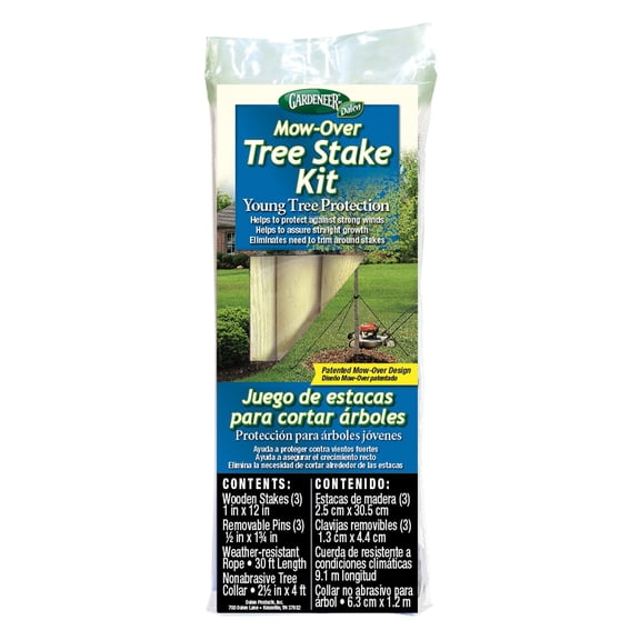 Dalen Mow-Over Tree Stake Kit – Young Tree Protection – Eliminates The Need to Trim Around Stakes - Durable and Easy to Install